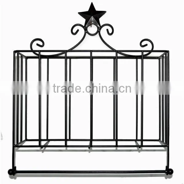 Metal bathroom magazine rack