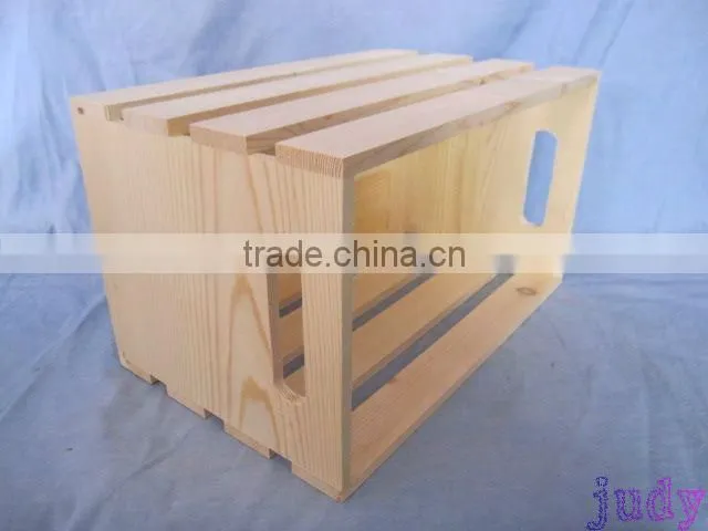 Nature color pine wood crates wholesale