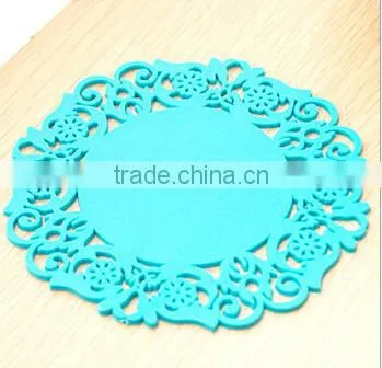 wholesale Korea lace creative home fashion hollow silicone coasters