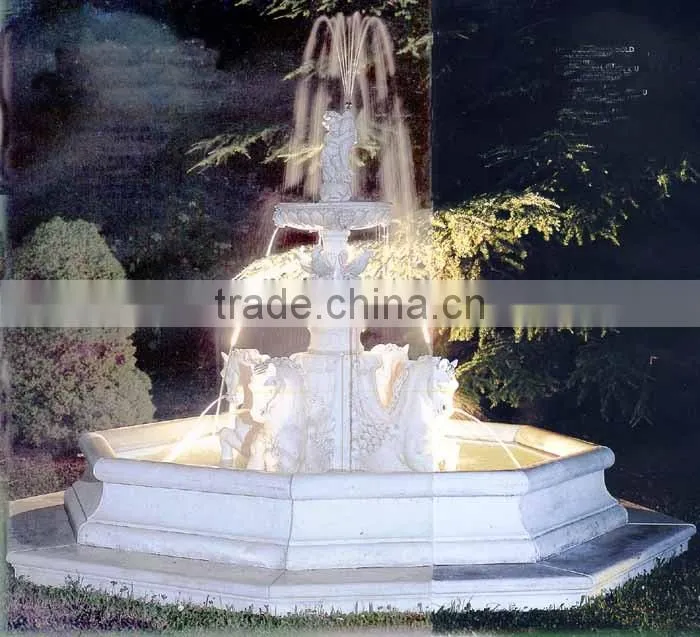 outdoor decoration antique natural stone garden big horse water fountains
