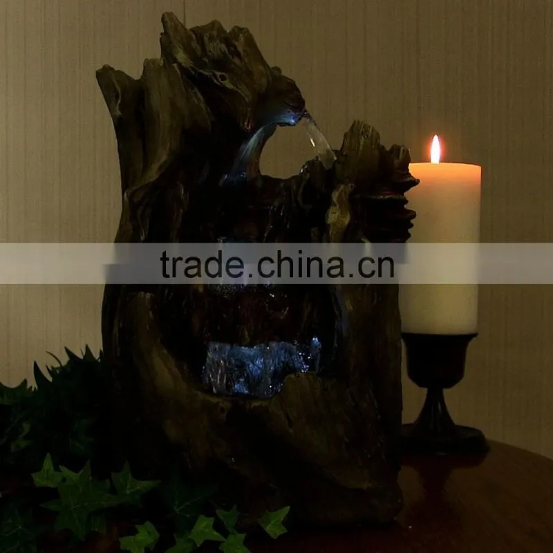 Cascading Caves Waterfall Tabletop Fountain with LED Lights