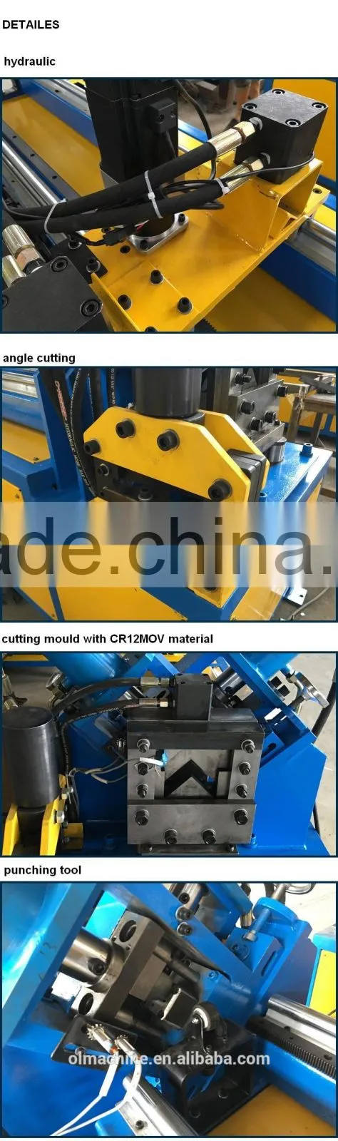 automatic hydraulic punching machine, angle plate punching and cutting machine, angle plate machine line