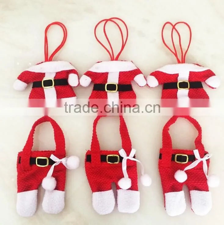 2016 HOT selling christmas cutlery holder christmas Decoration Tableware Bag