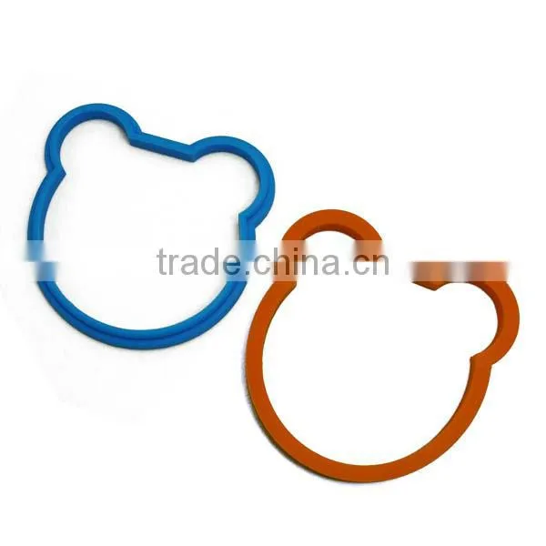 Novelty cat head silicone fried egg molds