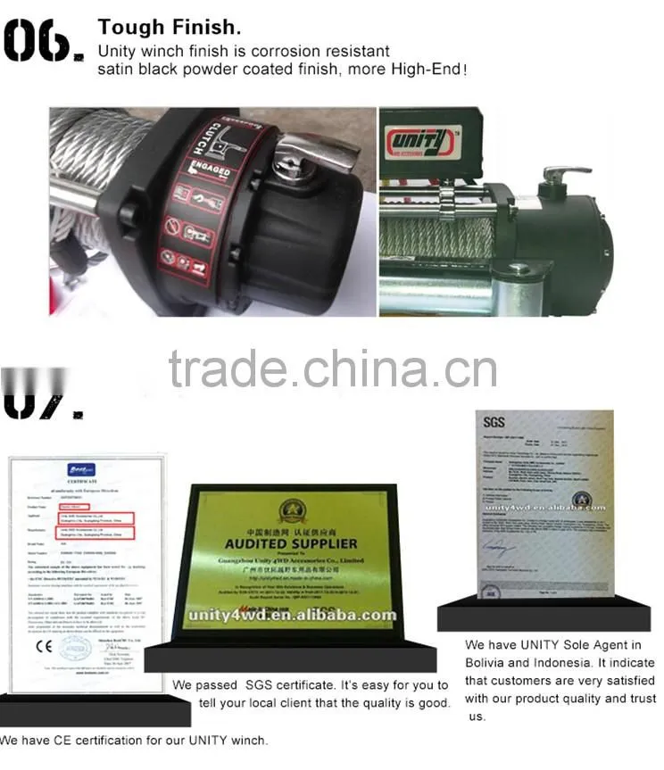 Unity professonal in OEM Brand New High Qaulity EW13500I Wireless control and Fairlead UNIVERSAL electric worm gear winch