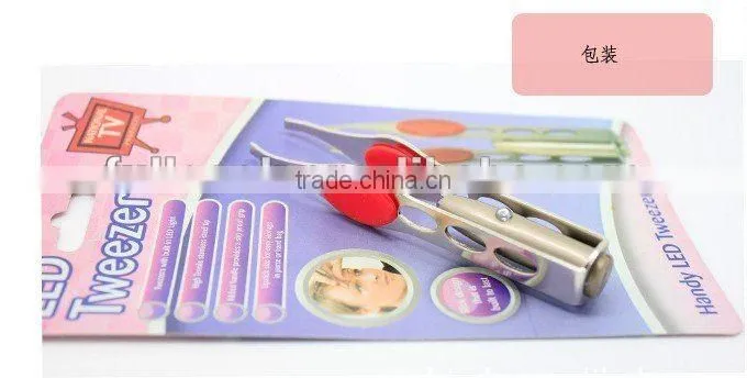 Hot Sale Promotional Eyebrow Tweezers with a Built-In LED Light