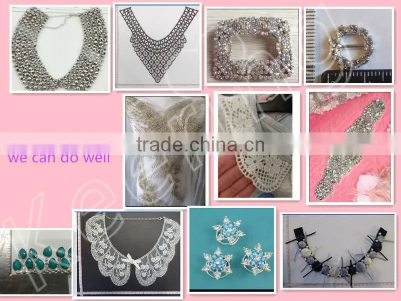 China new arrival beaded embellishment clothing button WBK-1324