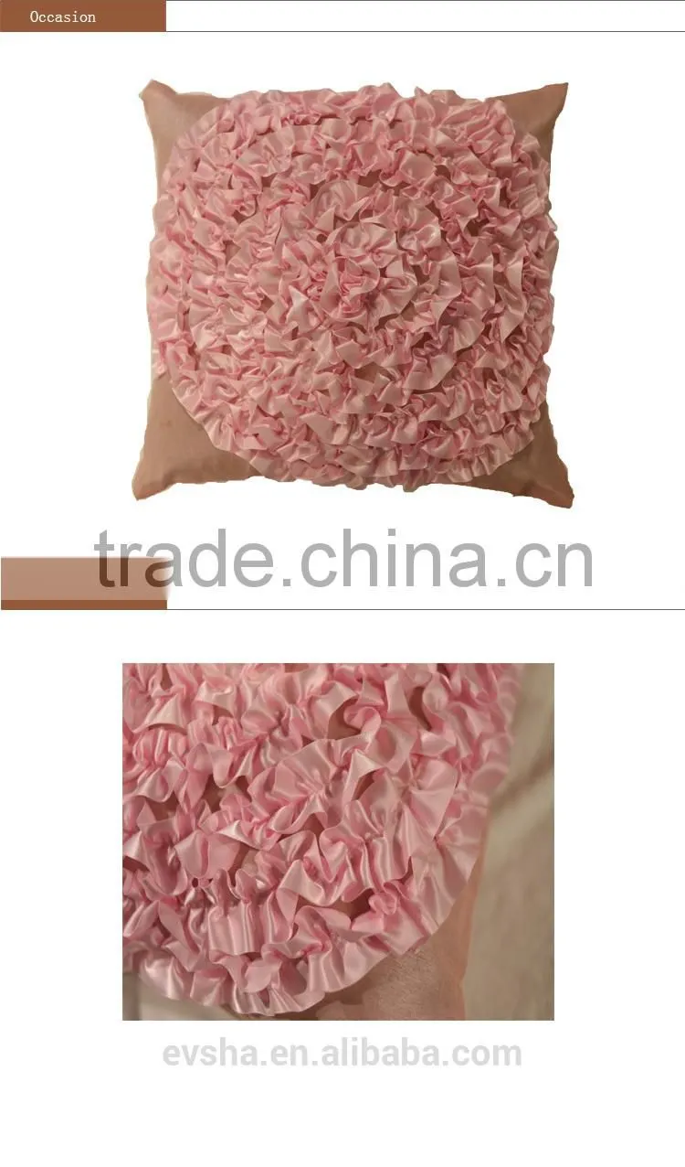 pillow pretty flower design cushion on surface with ribbon for sofa and bedding room