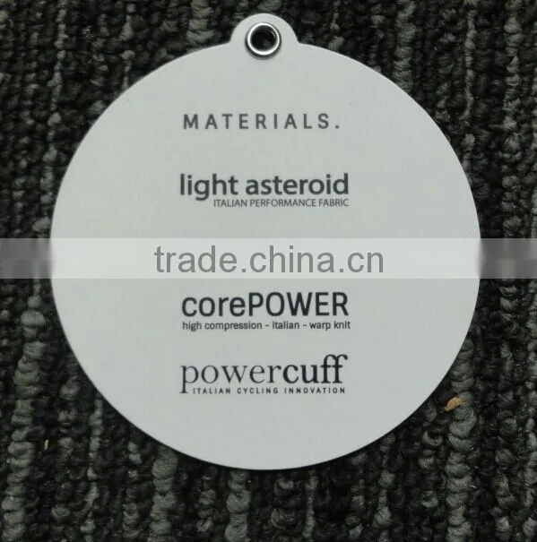 2017 custom design fancy shape paper hang tags with gold eyelet