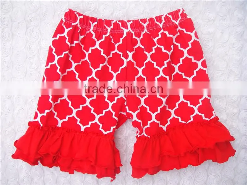 2016 china yiwu product and wholesale and EXW price cotton shorts with rufffle for baby kids for summer and sport wearing
