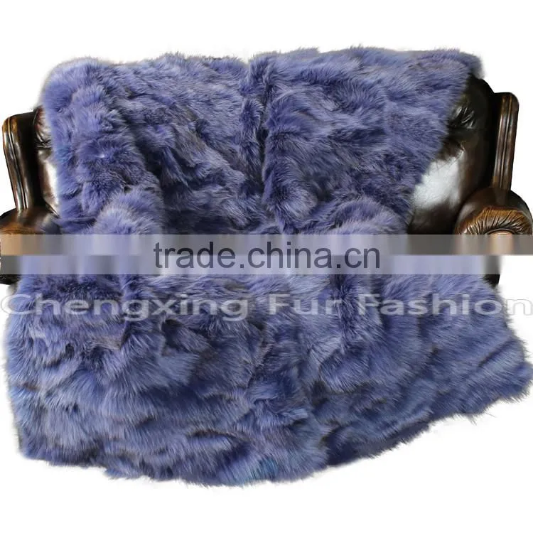CX-D-117 Blanket Baby/Baby Real Fox Fur Blanket Custom Blanket