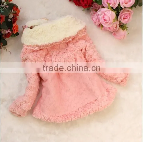 High Quality Kids Beautiful Model Dresses Children Pink Coat For Girls