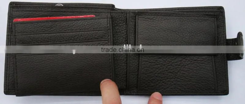 Fashion black brown napa genuine leather purse wallet money for men