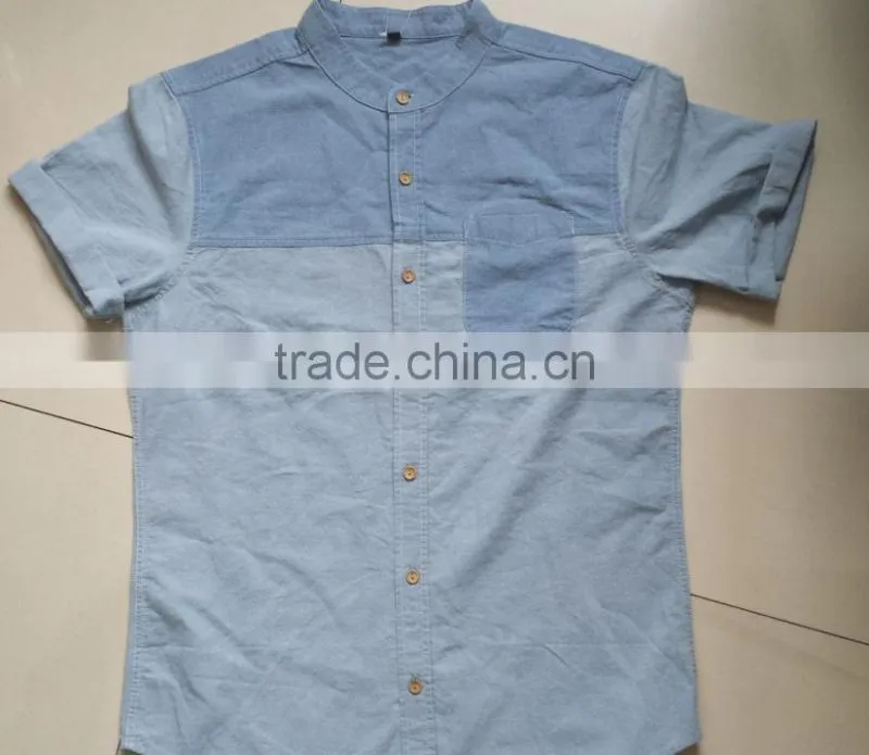 mens denim shirt , 100% cotton , all over printed 1682