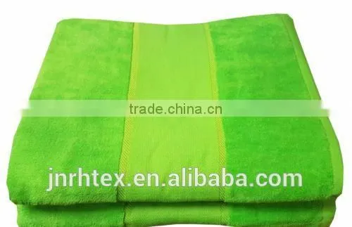 Customize logo 100% thin cotton velour bath towels
