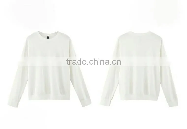 New fashion blank white cotton hoodie