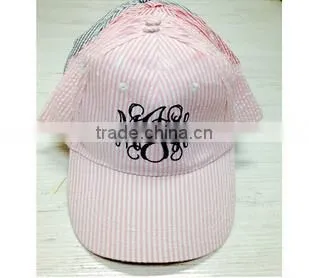 Hot sale personalised fashionable Seersucker Baseball Cap