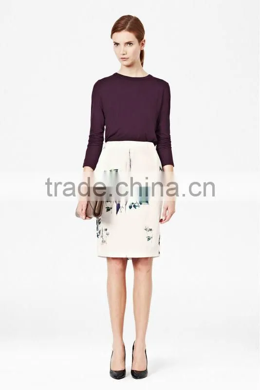 Long Sleeve Round Neck Knit Jersey Top