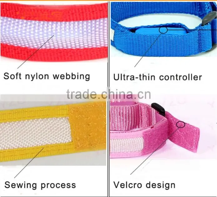 Nylon LED light wristbands Led running bracelets