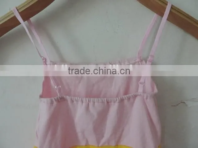 Hot children girls fashion clothing ruffle cherven romper summer vacation wholesale 2016 kids party clothes