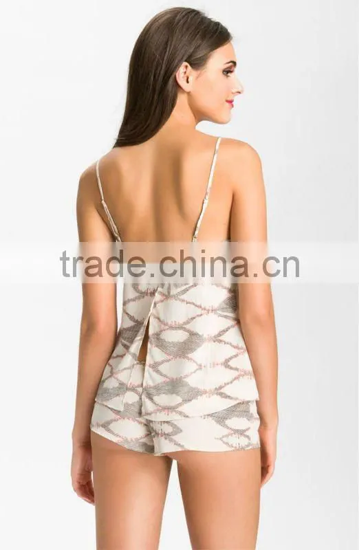 100% silk camisole and shorts pajamas