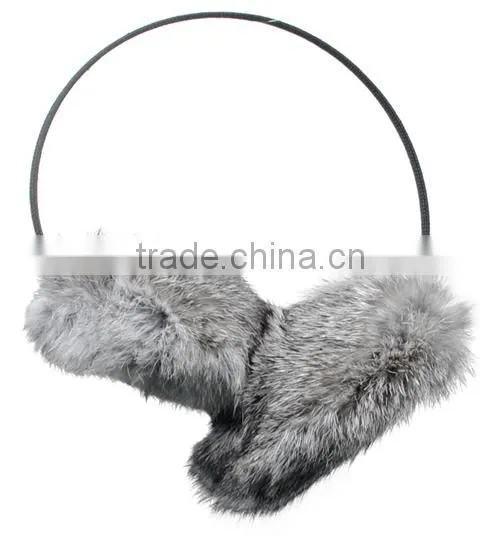YR853 fashion real rabbit fur headwear ear muffs