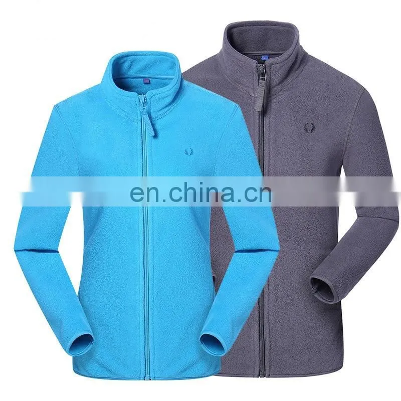 New!!! Non-hooded black stylish outdoor sport winter polar fleece jackets for men and women