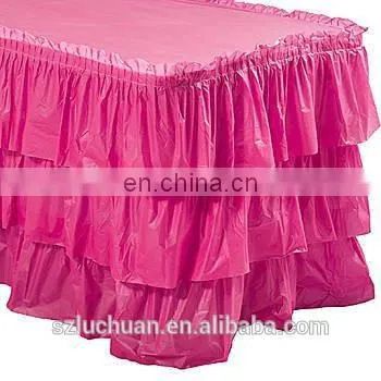 Home Textile High Quality Product Ruffle Any Color Table Skirt Designs