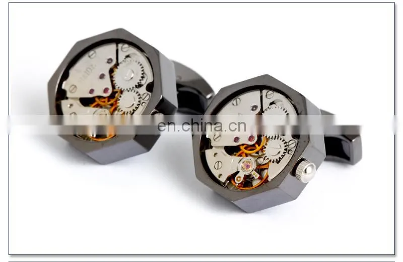 Watch steampunk cufflinks mechanical movement watch cufflinks