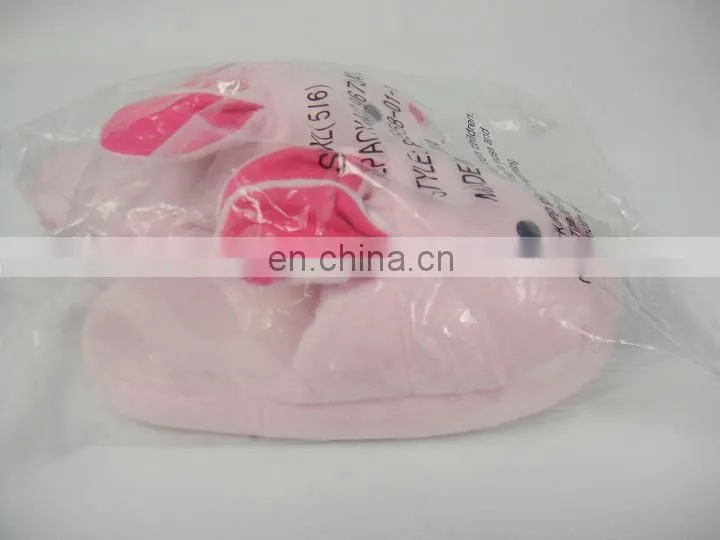 custom happy foot pink rabbit animal cartoon indoor Slippers