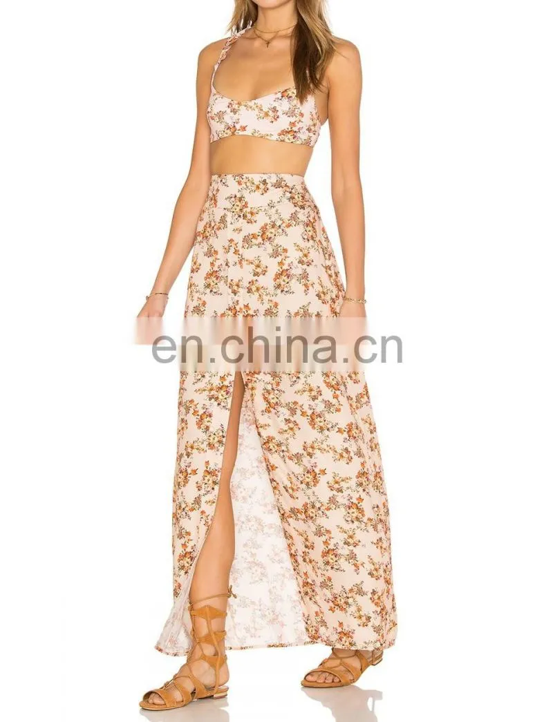 Latest fashion ladies design skirt suits bangkok fashion long skirt