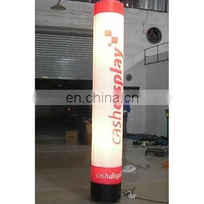 inflatable cylinder for display advertising with light bulb inside,size 2.3m tall