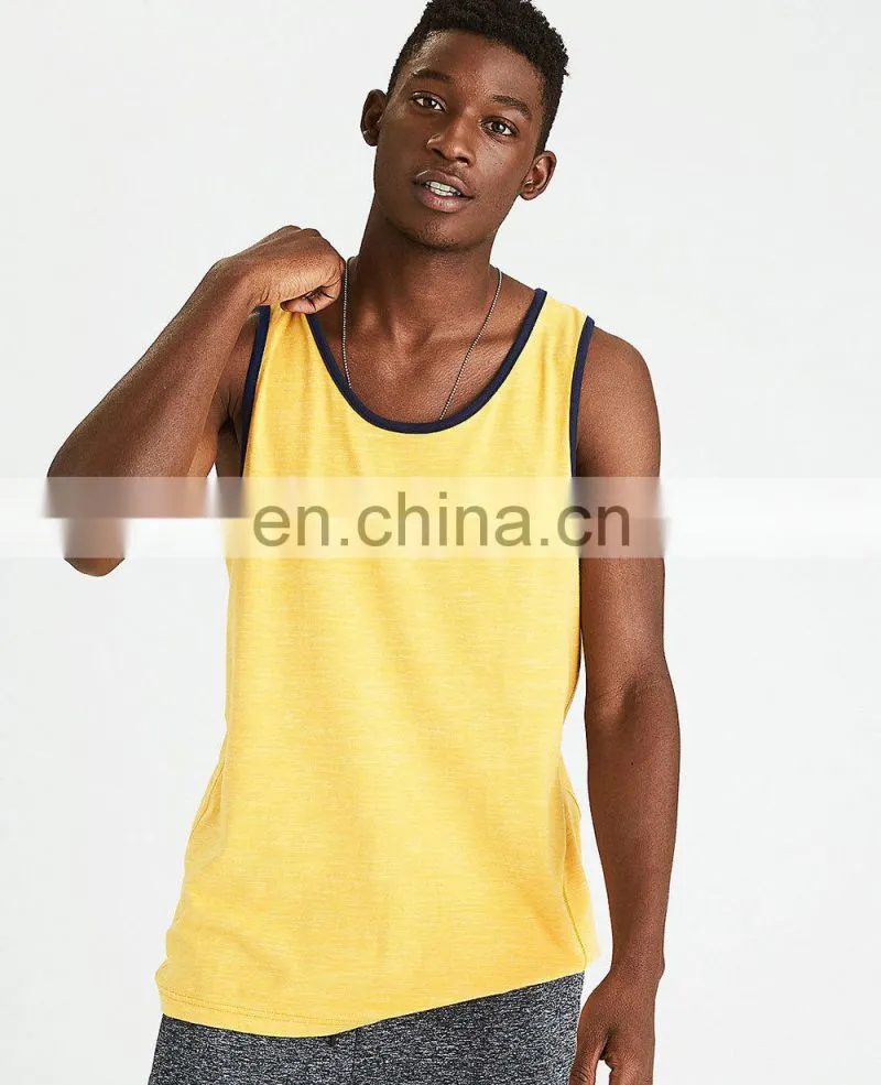 Men Gym Fitness Tank Tops cotton with target artwork