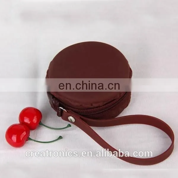 CR proffesional sales team cheap fancy earphone bag lovely round shape blue bulk wholesale silicone coin purse