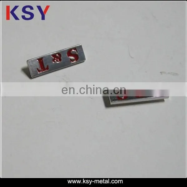 Garment and handbag metal label for wholesale
