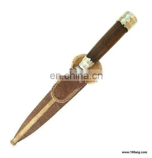 KNIFE WITH STAINLESS STEEL SHEET 14CM WITH WOODEN HANDLE AND ALPACA