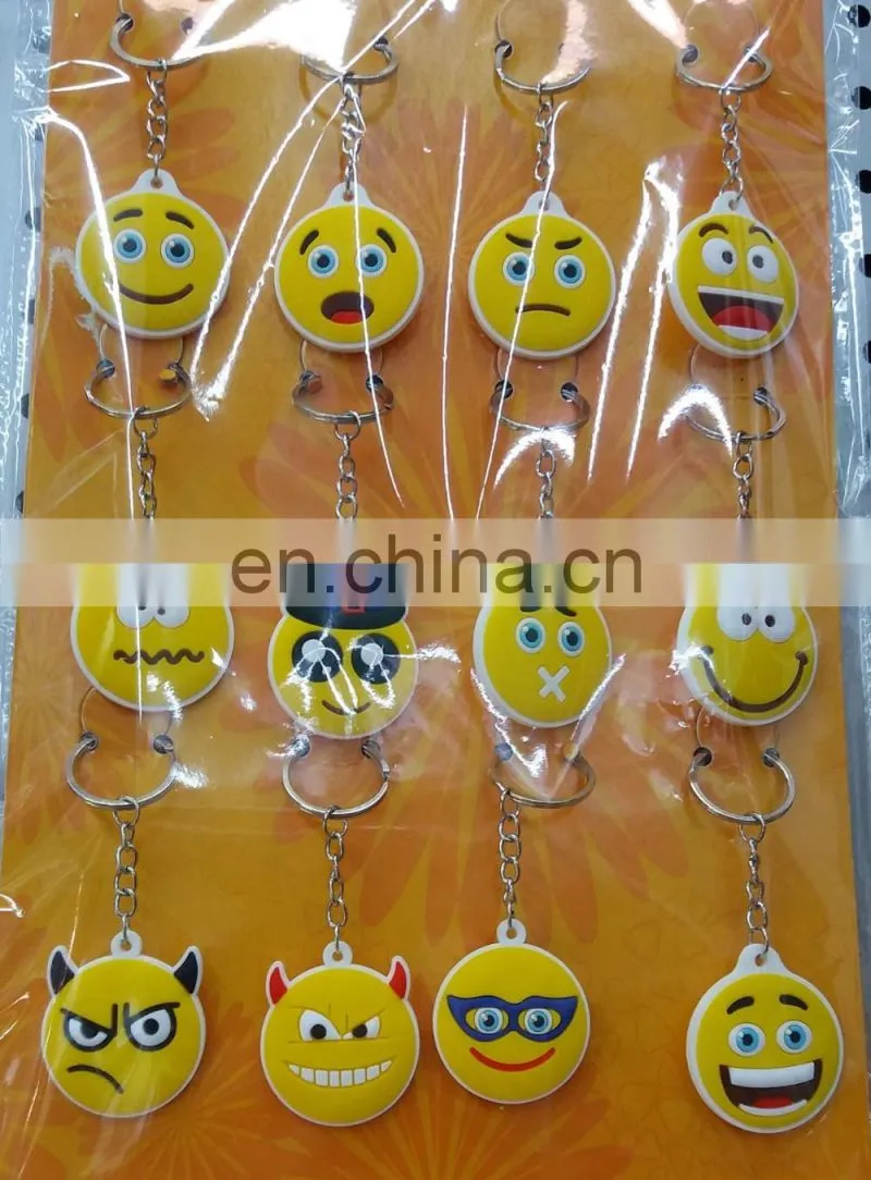 new developed 36 styles soft PVC emoji keychains