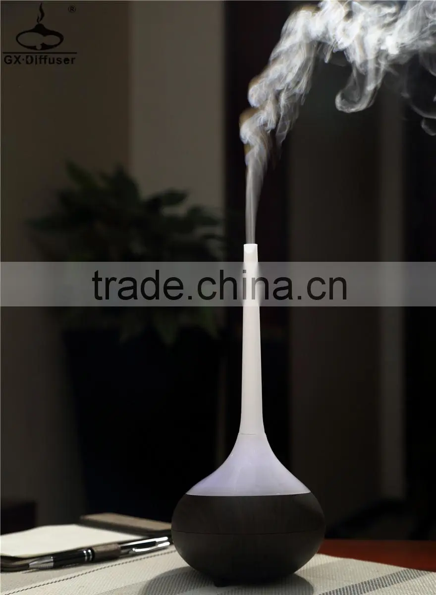 GX DIFFUSER 2016 mini wood essential oil diffuser with color changing light