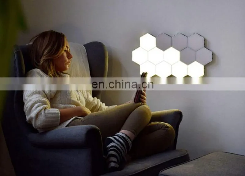 Modular DIY LED Hexagonal Quantum Magnetic Wall Light