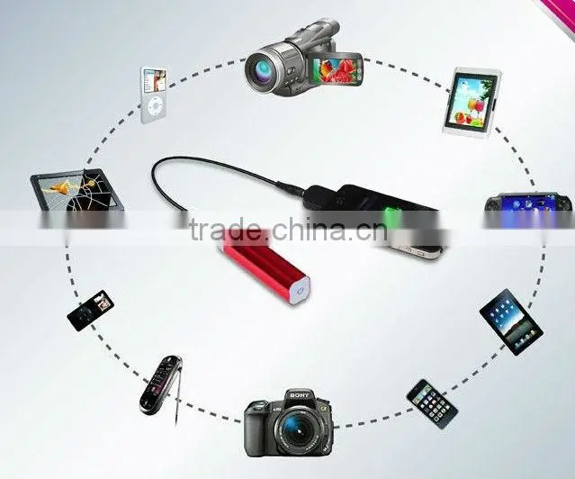 smart 2200mA aluminum portable power bank