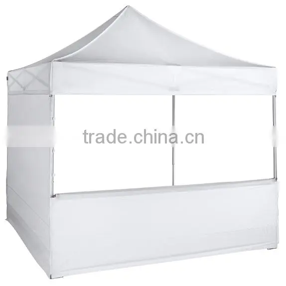 Steel Folding Marquee Tent Frame 3x3m ( 10ft X 10ft),with white canopy & Valance(Unprinted), 1 full wall & 2 side half walls