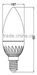220V 5W E27 LED Candle Bulb Dimmable