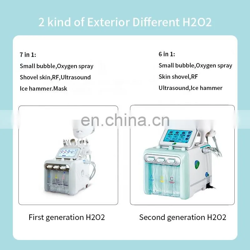 6 in 1 7 in 1 H2O2 hydra machine face care skin cleansing Device