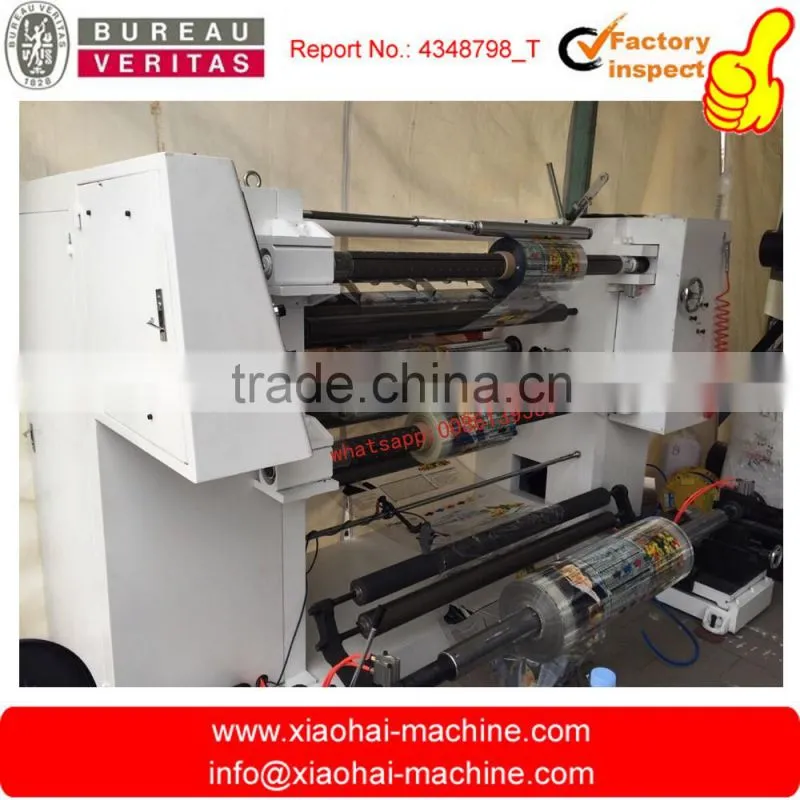 Automatic Paper plastic film PVC PET BOPP slitting and rewinding machine with flat and disc knife and full automatic tension