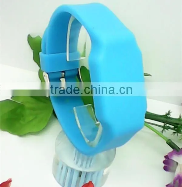 friendly silicone usb flash watch, thin strap,colorful band