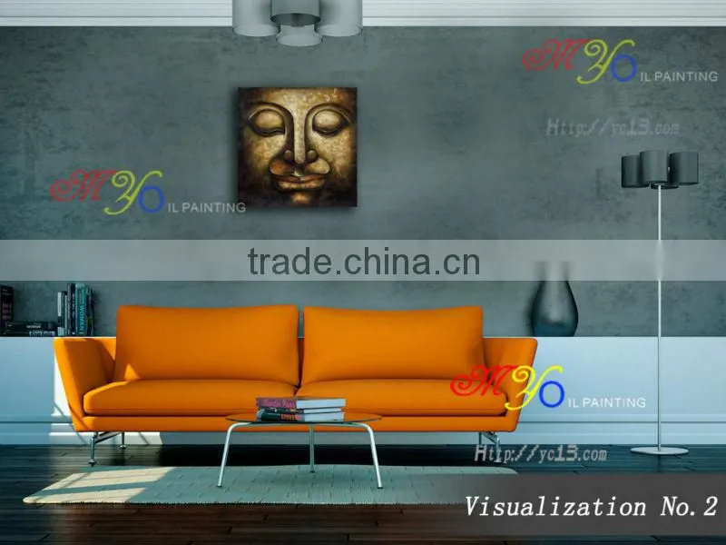 oil painting on canvas decoration buddha head hand painted