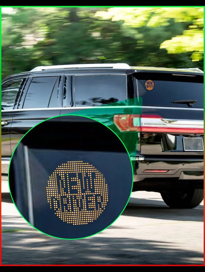 Customizable LED Display Car Rear Windshield Light Funny Car Accessories with Finger Light 5V Condition New App LED Car Sign