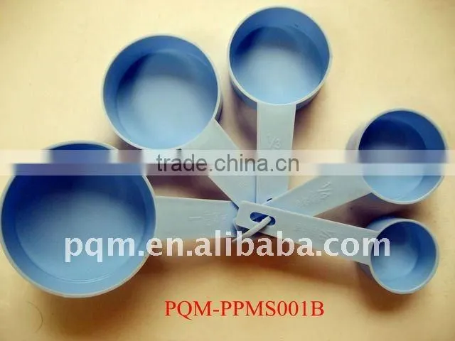 Multi-funtion 10 pcs blue PP plastic measuring spoons