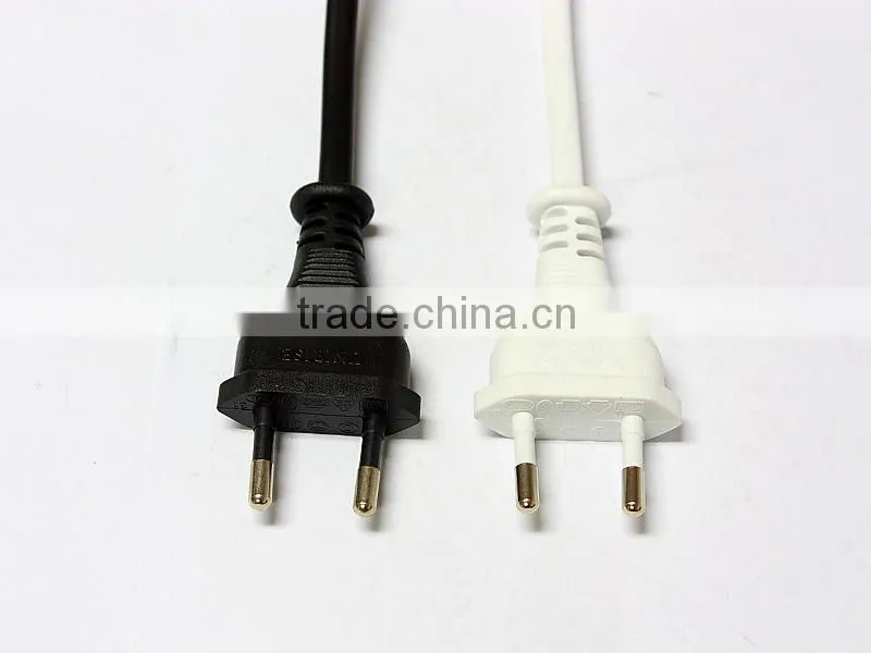 EU 2 prong power cord plug of VDE approval