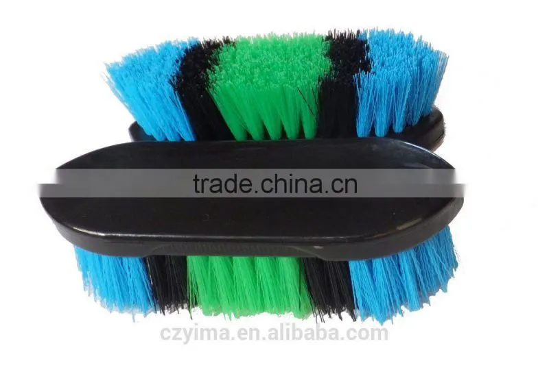 plastic horse dandy brush with colorful bristle for horse grooming